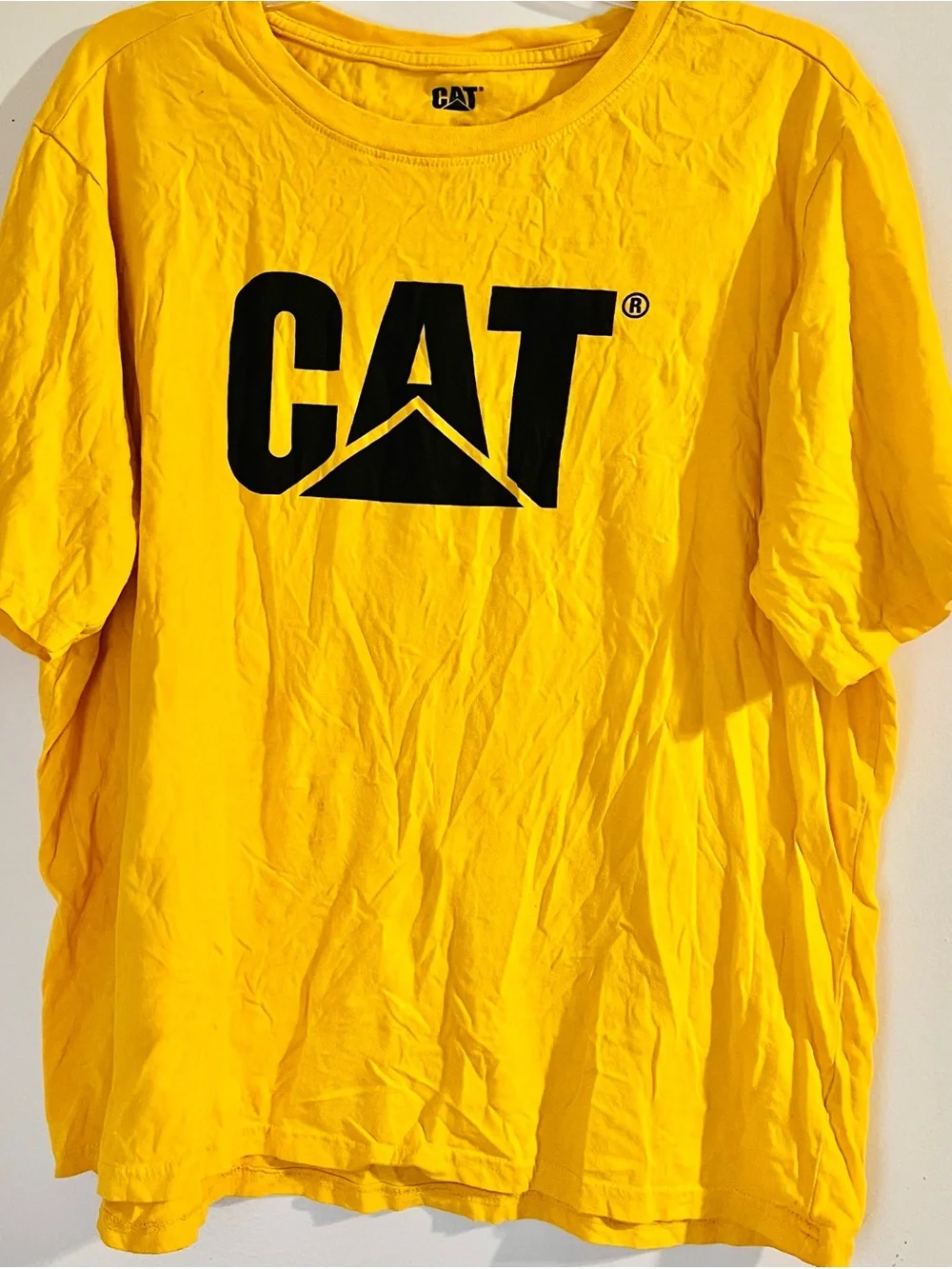 Yellow Tee with CAT Logo Men’s 2XL